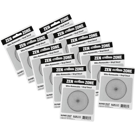 Sunburst Systems Decal Geometric Circle 2.75 in x 3.5 in, 12-Pack PK 6264